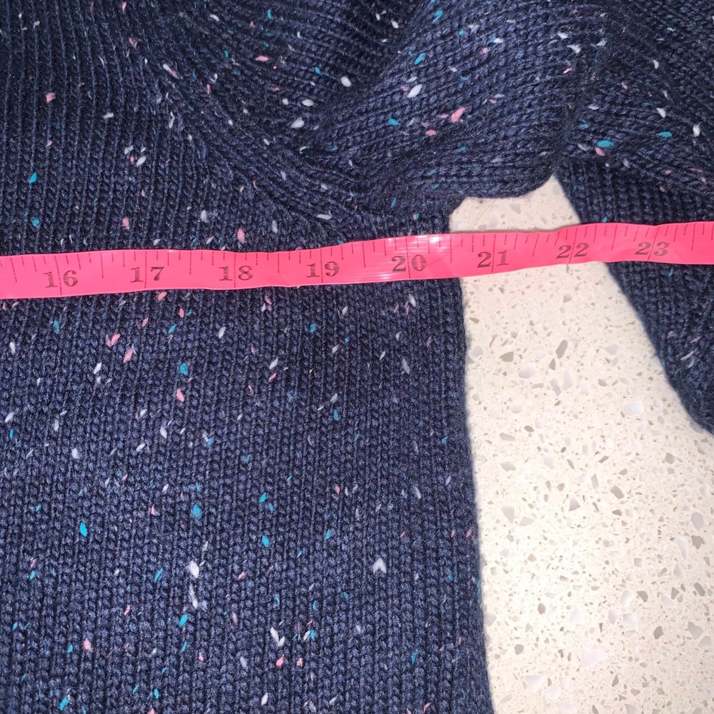 Talbots Petite XLp Navy Blue Confetti Cable Knit Sweater‎ Dress BD3027 06/21 - Picture 8 of 8